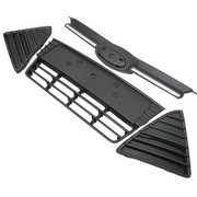 DURAFORCE 4PCS Front Upper Lower Grille Bumper Side Grille for 2012-2014 for Ford Focus