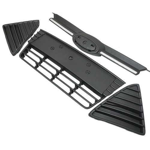 DURAFORCE 4PCS Front Upper Lower Grille Bumper Side Grille for 2012-2014 for Ford Focus