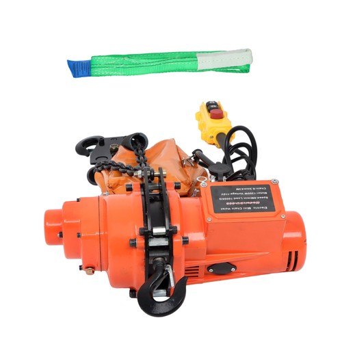DURAFORCE 2200lbs Electric Chain Hoist 110V 10ft Lifting Height,10ft Wired Remote Control