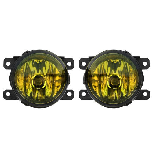 DURAFORCE For Ford Focus 2012-2014 Yellow Glass Lens Front Bumper Fog Lights Lamps w/ Bulb