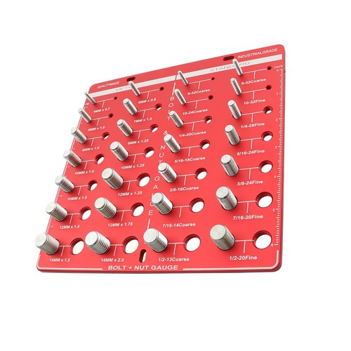 DURAFORCE 28 Nut and Bolt Thread Checker 14 Metric And 14 Standard Specifications