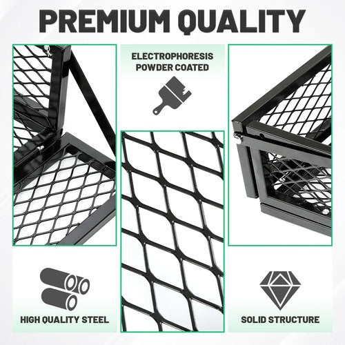 DURAFORCE Universal For ATV Front&Rear Drop Cargo Basket Rack Storage Carrier Hauler 2 PCS