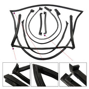 DURAFORCE For 84-89 Corvette C4 Coupe Full Weatherstrip Kit Front Windshield Weatherstrip