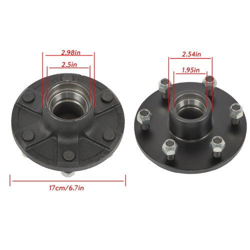 DURAFORCE New 1pcs 6-Lug 5.5" Trailer idler hub Fit For 3,500-Pound #84 Trailer Axle