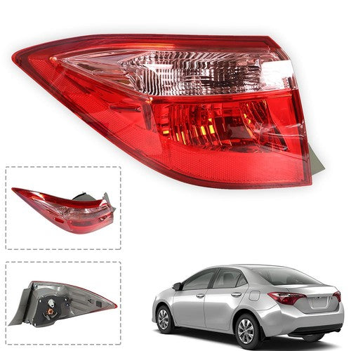 DURAFORCE For 17-19 Toyota Corolla Sedan Rear Brake Lamp Tail Light Outer LH Driver Side