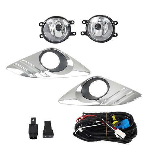 DURAFORCE Halogen Fit For Toyota Camry L LE XLE 2012-2014 LH&RH w/Wiring+Switch Fog Lights