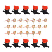 DURAFORCE 10Pack Straight In-Line Gas Fuel Shut-off/Cut-off Valves Petcock Motorcycle 1/4"