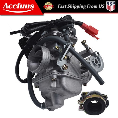 DURAFORCE Go Kart Carburetor & Intake Manifold Boot For Yerf Dog Spiderbox GX150 GY6 150cc