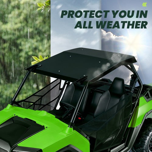 DURAFORCE Black Aluminum Hard Top Roof Fit for Polaris RZR 800/XP 900/570-2 Door Model