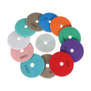 DURAFORCE 14 Pack 4 Inch Diamond Polishing Pads Kit with 2PCS 5/8’’-11 Backer Pad