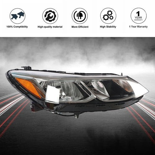 DURAFORCE Headlight For Chevrolet Cruze Sedan 16-19 RH Passenger Side Halogen Type Clear