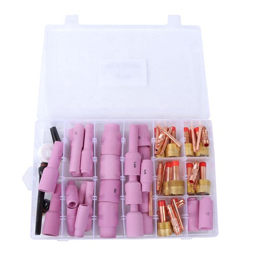 DURAFORCE TIG Torch Gas Lens Collet Body Kit 67pcs for DB SR WP17 18 TIG Welding Torch
