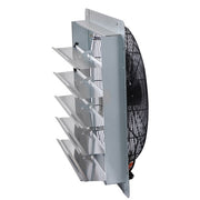 DURAFORCE Shutter Exhaust Fan 24in, 1.65m Power Cord, 4120CFM, Wall Mounted, Silver