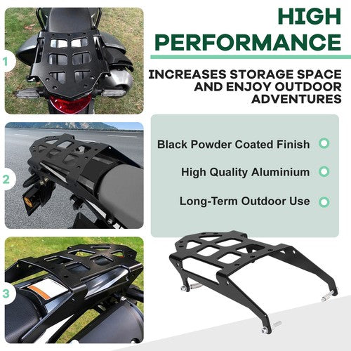 DURAFORCE 25LBS Rear Luggage Rack Storage Carrier Cargo For Honda CRF250M CRF250L 12-23