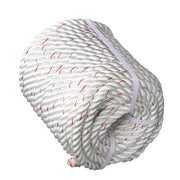 DURAFORCE 3/4IN x120FT High Strength Braided Rope Breaking Strength 2038 Pounds White Red