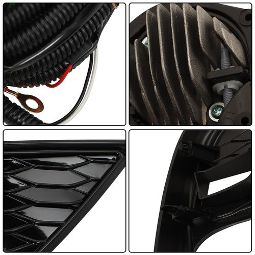 DURAFORCE For 2021-2023 Toyota Camry SE XSE Fog Lights Switch Wire Bezel Clear Black LED