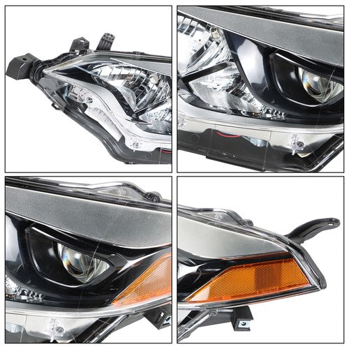 DURAFORCE Halogen Front Headlight Lamps Chrome For Toyota Corolla 2014-16 Left+Right Side