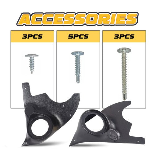 DURAFORCE Pair Speaker Kick Panels For Chevrolet C10/C15 81-1987 Chevrolet Blazer Crew Cab