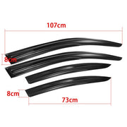 DURAFORCE Window Visors Sun Rain Guard Deflector For Mitsubishi Lancer Acrylic 4Door 08-17