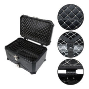 DURAFORCE 65L Black Motorcycle Tour Tail Box With Security Lock Waterproof Top Case