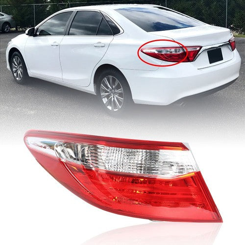 DURAFORCE Halogen Outer Tail Light Brake Lamp For Toyota Camry 2015 2016 2017 Driver Side