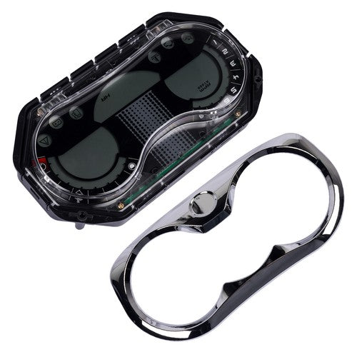 DURAFORCE LCD Speedometer Gauge Cluster with Chrome Bezel Fits for Sea-Doo GTI Rental SE