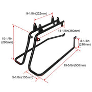DURAFORCE Painted Hard Saddlebag Conversion Brackets For Harley Softail Fatboy FLST