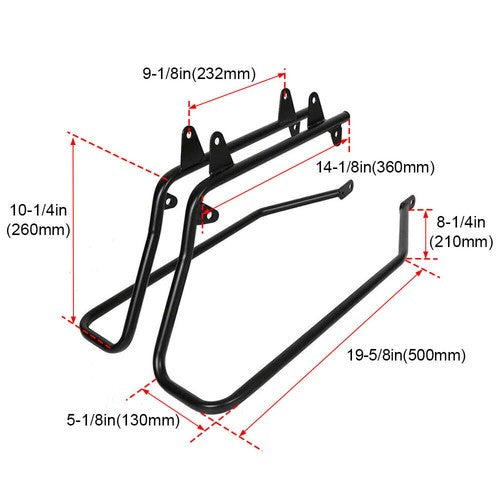 DURAFORCE Painted Hard Saddlebag Conversion Brackets For Harley Softail Fatboy FLST
