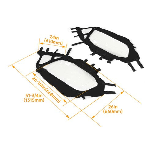 DURAFORCE For Can Am Maverick X MR Turbo R 2025 UTV Soft Upper Door Enclosure Set