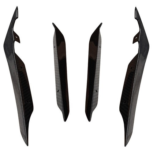 DURAFORCE 4PCS Carbon Fiber Front Bumper Side Blade Canard Fin For 22-24 Subaru WRX VB S4