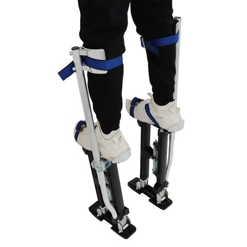 DURAFORCE 18"-30" Stilt Aluminum Alloy Stilts Adjustable Drywall Stilt Painting Tool Black