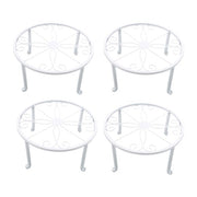DURAFORCE 4PCS Plant Stand for Flower Pot Potted Holder Indoor Outdoor Metal 9in