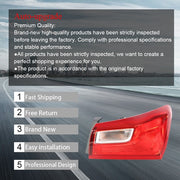DURAFORCE Outer Tail Light Passenger RHSide For 2016-2021 Chevy Malibu Halogen Red Lens