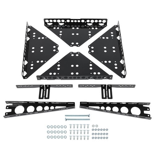 DURAFORCE Rear Bumper Mounted Generator Cargo Luggage Basket Rack Tray Kit For Trailers RV