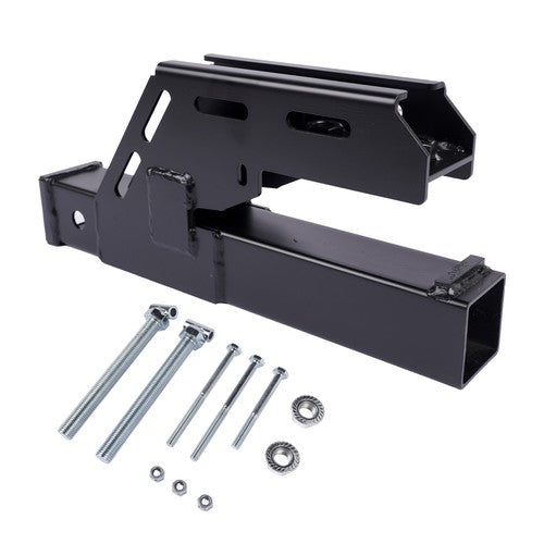 DURAFORCE Tractor Clamp on Trailer Hitch 2" Receiver Replace for most Tractor Bucket Black