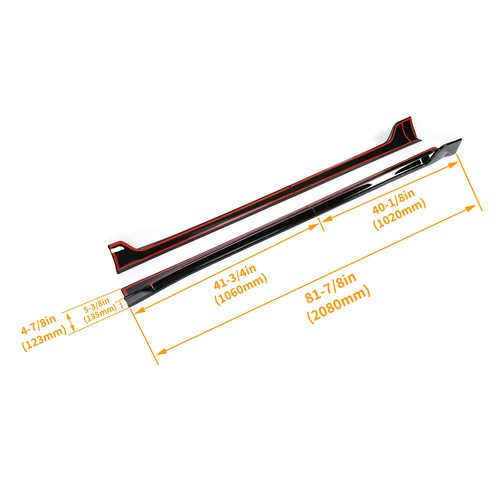 Side Skirts Extension Rocker Panels Black for Tesla Model 3 2017 2023