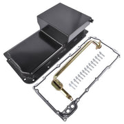 DURAFORCE Rear Engine Oil Pan w/ Gasket For GM LS LS1 LS2 LS3 LS6 7 Quarts Black Aluminum