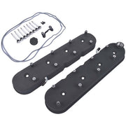 DURAFORCE GM LS Black Cast Aluminum Valve Covers w/Coil Mounts For LS1 LS2 LS3 5.3 6.0 6.2