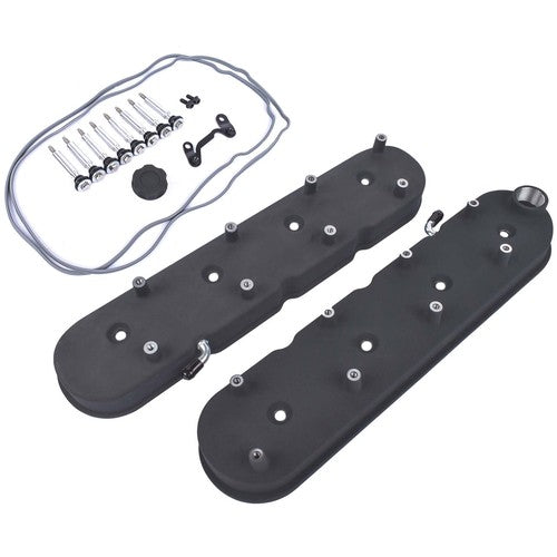 DURAFORCE GM LS Black Cast Aluminum Valve Covers w/Coil Mounts For LS1 LS2 LS3 5.3 6.0 6.2