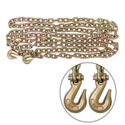 DURAFORCE Binder Transport Chain G80 Steel 7100Lbs Tow Chain 3/8In × 20FT With Grab Hooks