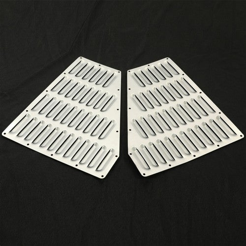 2Pcs Silver Hood Louver Alum Vent Panels Kit for Jeep XJ Cherokee 1984 2001