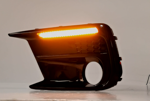 DURAFORCE For Subaru WRX STI 18-21 Switchback Sequential LED DRL Fog Light Cover Kit Bezel