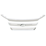 DURAFORCE For Ford Fusion Chrome 2010-2012 Front Upper Grill Grille Molding Trim Set 3Pcs