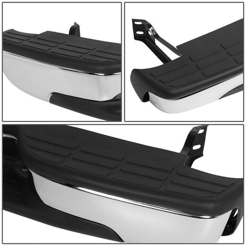 DURAFORCE Chrome Rear Step Bumper For 1999-2004 05 06 2007 Chevy Silverado GMC Sierra 1500