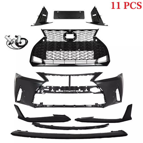DURAFORCE Fit Lexus IS250 IS350 06-13 Bumper Grill+Lip+Fog Light Conversion to 21+ F-Sport