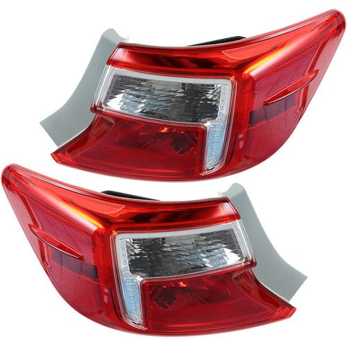 DURAFORCE Fit For Toyota Camry 2012-2014 One Pair Outer LH + RH Tail Light Brake Lamp