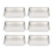 DURAFORCE 4 Inch Deep Restaurant Steam Table Pans 6 Pack Full Size Without Lid