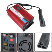 DURAFORCE New 48 V 12A Charger "Triangle" 3 Pin Style Plug For EZGO RXV & TXT Golf Cart