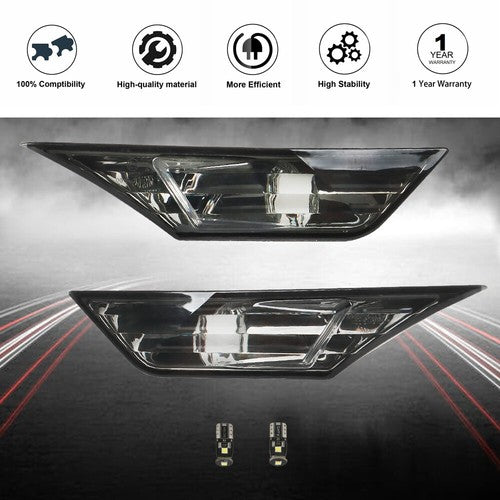 DURAFORCE For Honda Civic EX 16-21 1.5L Front Turn Signal Light w/Bulbs Driver+Passenger