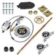 DURAFORCE For Go Kart Rear Live Axle Kit, Brake Assembly,Sprocket & Hub,Hub Drift Trike